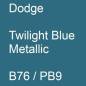 Preview: Dodge, Twilight Blue Metallic, B76 / PB9.